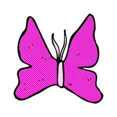 comic cartoon butterfly symbol N5