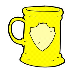 comic cartoon old tankard N2