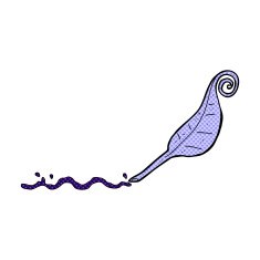 comic cartoon feather quill N2