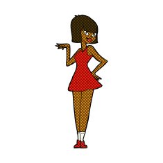 comic cartoon pretty woman N35