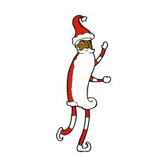 comic cartoon skinny santa N2