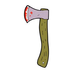 comic cartoon bloody axe N4
