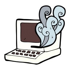comic cartoon old computer N8