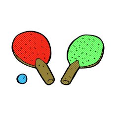 comic cartoon table tennis bats N2