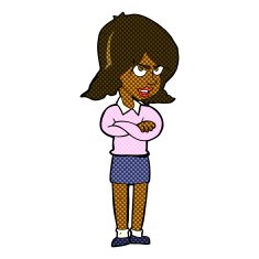 comic cartoon angry woman N3