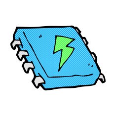 comic cartoon computer chip N5