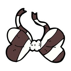 comic cartoon striped bow tie N2