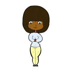 comic cartoon shy woman N9