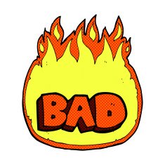comic cartoon bad sign N2