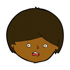 comic cartoon unhappy boy N7