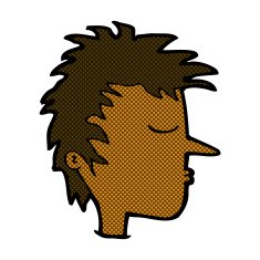 comic cartoon male face N3
