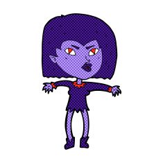 comic cartoon vampire girl N34