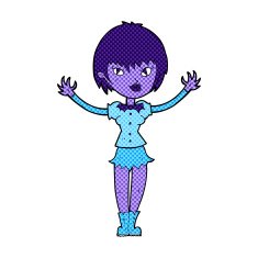comic cartoon vampire girl N35