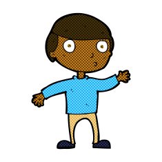 comic cartoon waving man N5