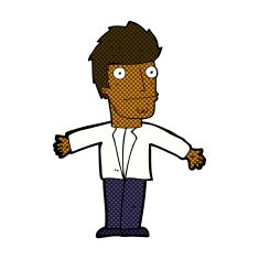 comic cartoon confused man N6