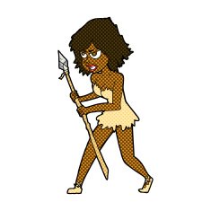 comic cartoon cave girl N2
