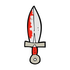 comic cartoon bloody sword N4