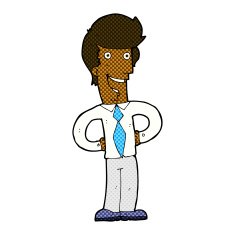 comic cartoon happy man N68