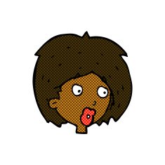 comic cartoon woman looking N2
