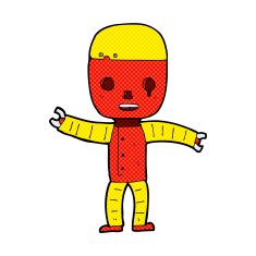 comic cartoon robot N25