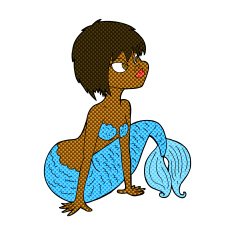comic cartoon pretty mermaid N6