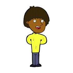 comic cartoon happy man N69