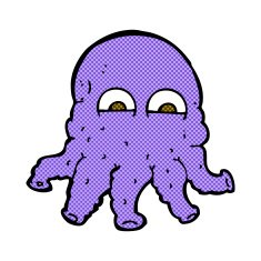 comic cartoon alien squid face N5