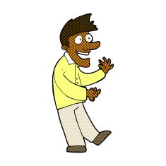 comic cartoon excited man N8