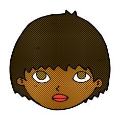comic cartoon girl staring N2