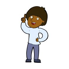 comic cartoon man with idea N18
