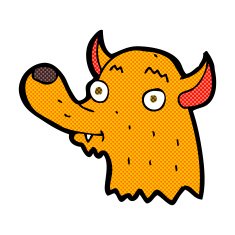 comic cartoon happy fox