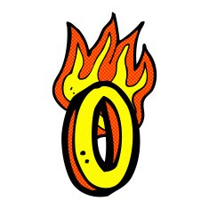 comic cartoon flaming letter N21