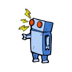 comic cartoon robot N26