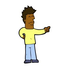 comic cartoon man pointing N31