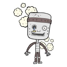 comic cartoon funny robot N12