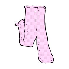 comic cartoon pair of pink pants