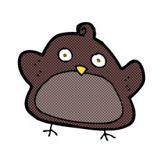 comic cartoon bird N38