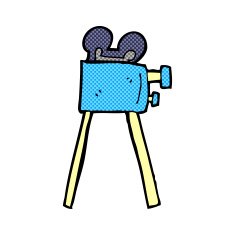 comic cartoon movie camera N2