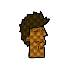 comic cartoon stressed out face N2