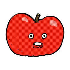 comic cartoon apple N15