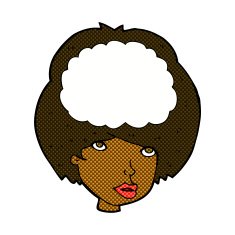 comic cartoon empty headed woman N2
