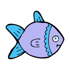 comic cartoon fish N18