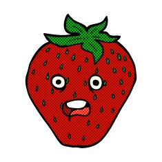 comic cartoon strawberry N13