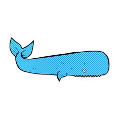 comic cartoon whale N7
