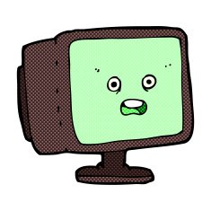 comic cartoon computer screen N4