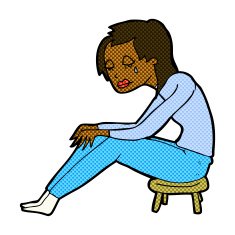 comic cartoon crying woman N2