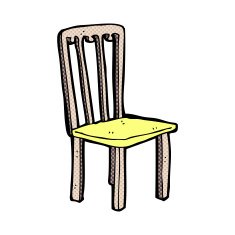 comic cartoon old chair N4