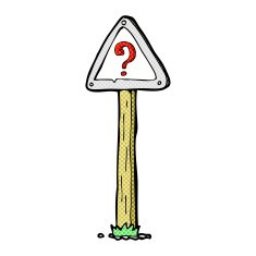 comic cartoon question mark sign N2