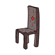 comic cartoon old chair N5
