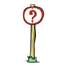 comic cartoon question mark sign N3